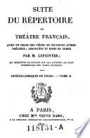 Opéras-comiques en prose. Tome X