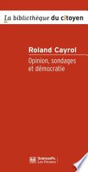 Opinion, sondages et démocratie