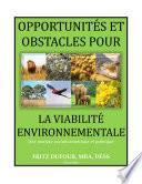 Opportunités et obstacles pour la viabilité environnementale : une analyse socioéconomique et politique
