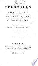 Opuscules physiques et chymiques. tom. I.