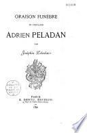 Oraison funèbre du chevalier Adrien Péladan
