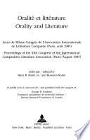 Orality and literature