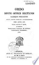Ordo des diocèses de Lyon et Saint-Etienne