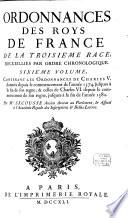 Ordonnances des rois de France de la troisième race