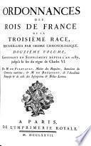 Ordonnances des rois de France de la troisième race