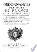 Ordonnances des roys de France de la troisième race: Differents supplements pour le regne du roy Jean, & les ordonnances de Charles v. données pendant les années 1364. 1365. & 1366. 1734