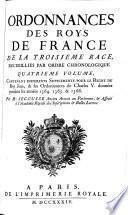 Ordonnances des roys de France de la troisième race: Differents supplements pour le regne du roy Jean, & les ordonnances de Charles v. données pendant les années 1364. 1365. & 1366. 1734