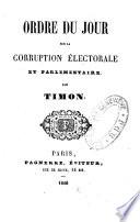 Ordre du jour sur la corruption électorale et parlementaire