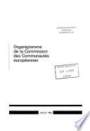 Organigramme de la Commission des Communautés européennes