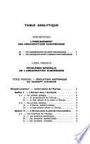 Organisations européennes