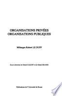 Organisations privées, organisations publiques