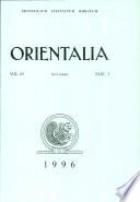 Orientalia: Vol. 65, No. 3