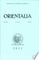 Orientalia: Vol. 80, No. 2