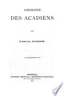 Origine des Acadiens