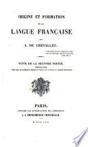 Origine et formation de la langue Francaise