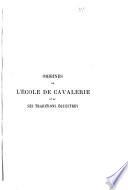Origines de l'École de Cavalerie et de ses traditions équestres