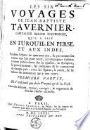 Où il n'est parlé que de la Turquie & de la Perse