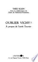 Oublier Vichy?