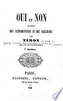 Oui et non au sujet des Ultramontains et des Gallicans
