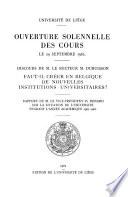 Ouverture solennelle des cours
