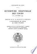 Ouverture solennelle des cours