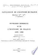 Ouvrages généraux sur l'histoire de France, 1870-1959