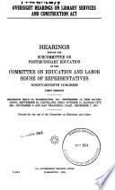 Oversight Hearings on Library Services and Construction Act