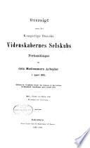 Oversigt over det Kongelige danske videnskabernes selskab virksomhed