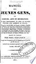 P. Manuel des jeunes gens, ou sciences, arts et récréations