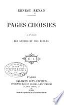 Pages choisies a l'usages des lycées et des écoles