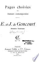 Pages choisies des auteurs contemporains