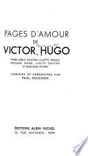 Pages d'amour de Victor Hugo