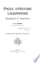 Pages d'histoire lausannoise