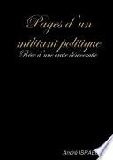 Pages d'un militant politique