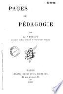 Pages de pédagogie