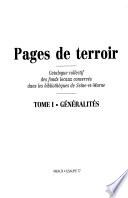 Pages de terroir: Genéralités