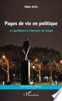Pages de vie en politique