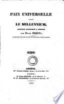 Paix universelle durant le millennium