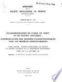 Paléogéographie de L'Inde, Du Tibet Et Du Sud-est Asiatique