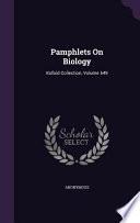 Livre Pamphlets On Biology