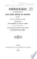 Panégyrique du bienheureux Louis-Marie Grignon de Montfort
