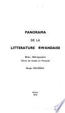 Panorama de la litterature rwandaise