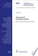 Panorama III en droit du travail