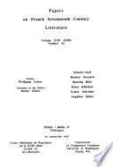 Papers on French Seventeenth Century Literature