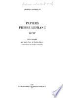 Papiers Pierre Lefranc