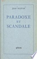 Livre Paradoxe et scandale