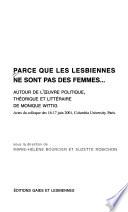 Parce que les lesbiennes ne sont pas des femmes