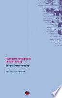 Parcours critique II (1959-1991)