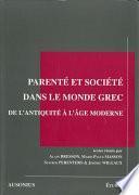 Parenté et société dans le monde grec