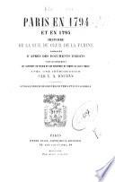 Paris en 1794 et en 1795